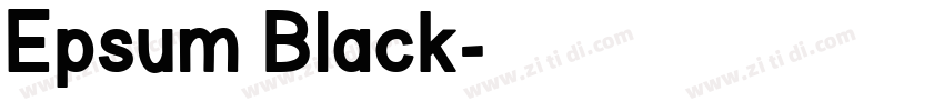 Epsum Black字体转换